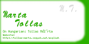 marta tollas business card